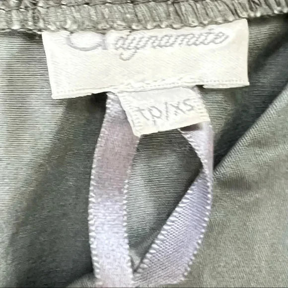 DYNAMITE KAKI GREEN ARMY MINI BACK ZIPPER DRESS SIZE XS - Picture 3 of 14